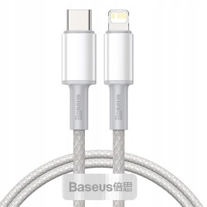 KABEL BASEUS PD20W TYPE-C TO LIGHTNING 1M WHITE